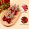 4 Pcs Christmas Hair Clips Xmas Bow Hair Accessories Cute Reindeer Antlers Ears Glitter Sequins Hair Barrettes Holiday Headdress Hairpin for Girls Women Kids Party Cosplay Gift